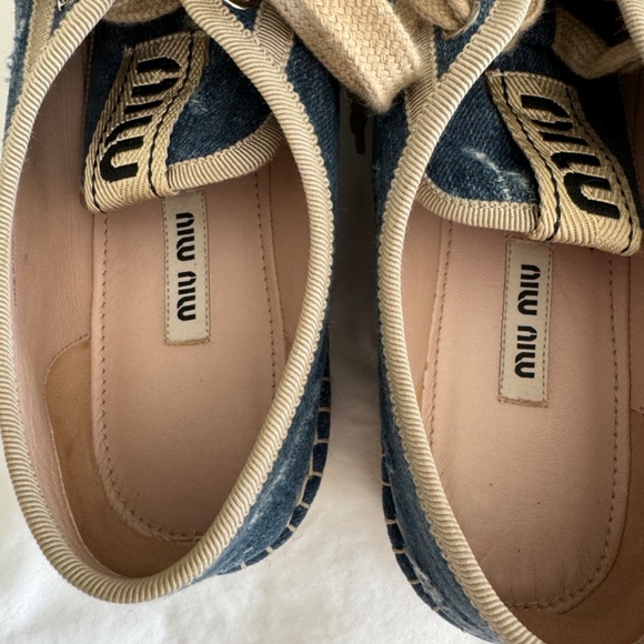Miu Miu denim platform espadrilles eu39 - Picture 4 of 6